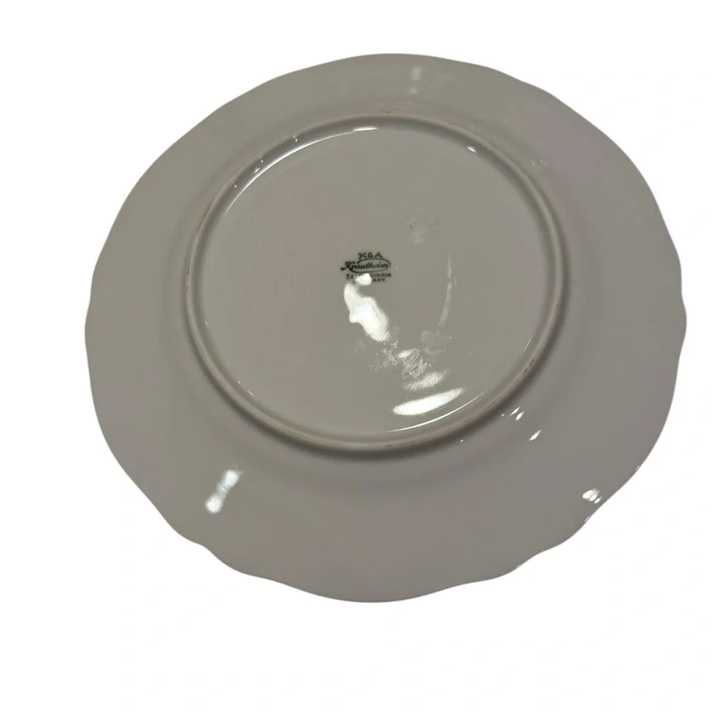 K&A Krautheim Selb Bavaria German Porcelain Lunch, Dessert,Salad Plate Scalloped